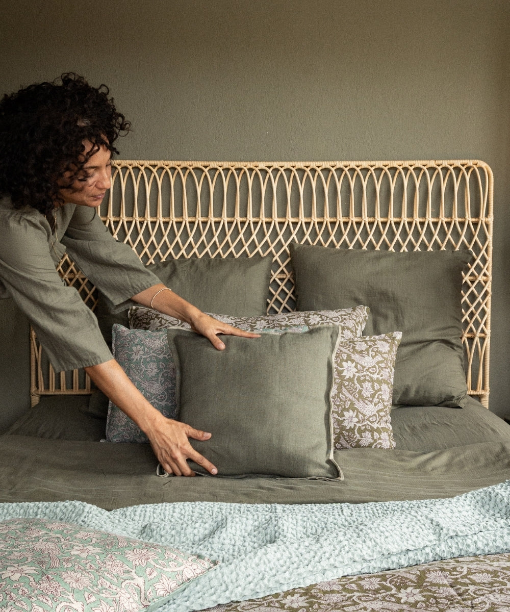 Housse de coussin seoni kaki 40X60