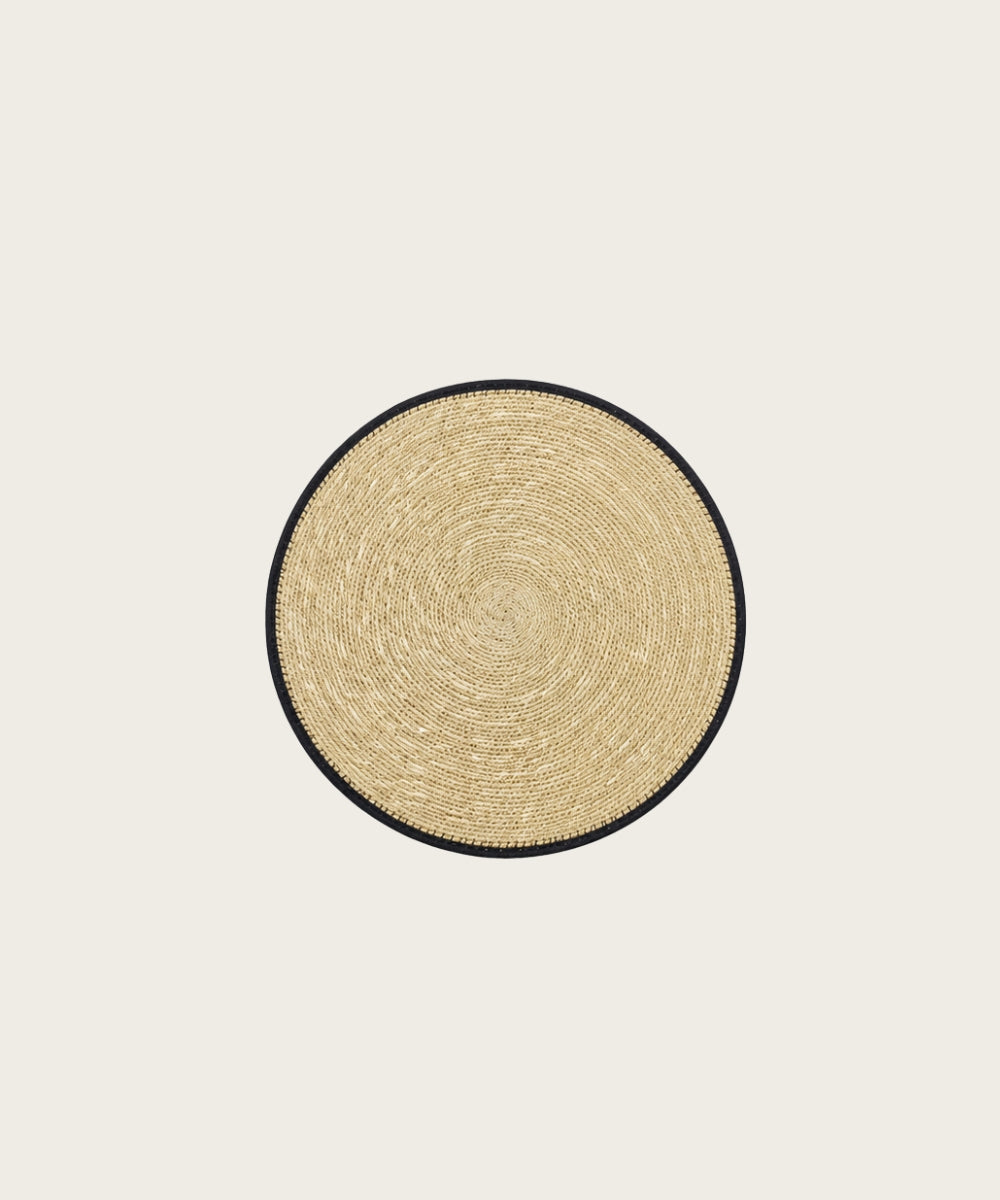 Set de table rond naturel