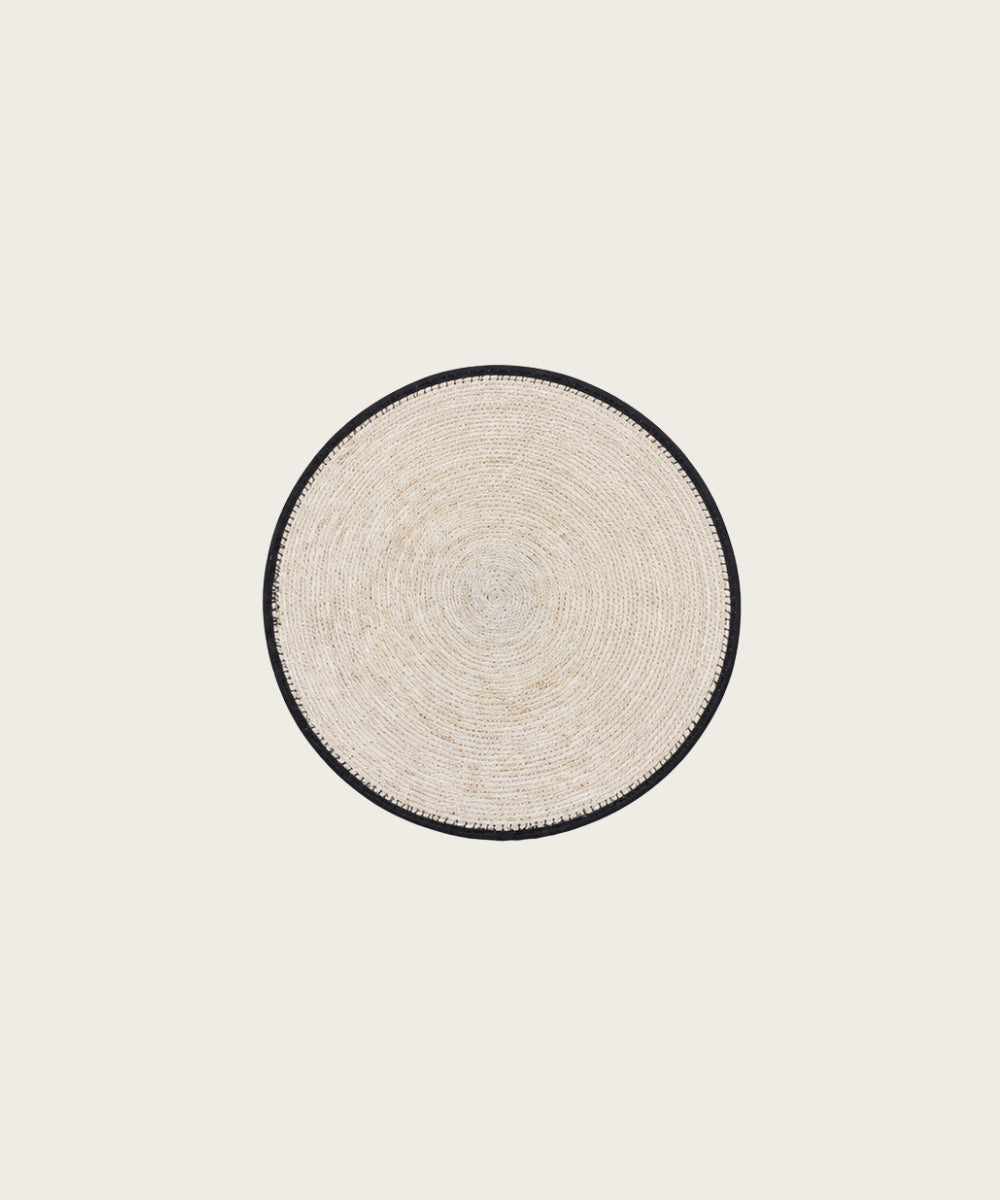Set de table rond ecru