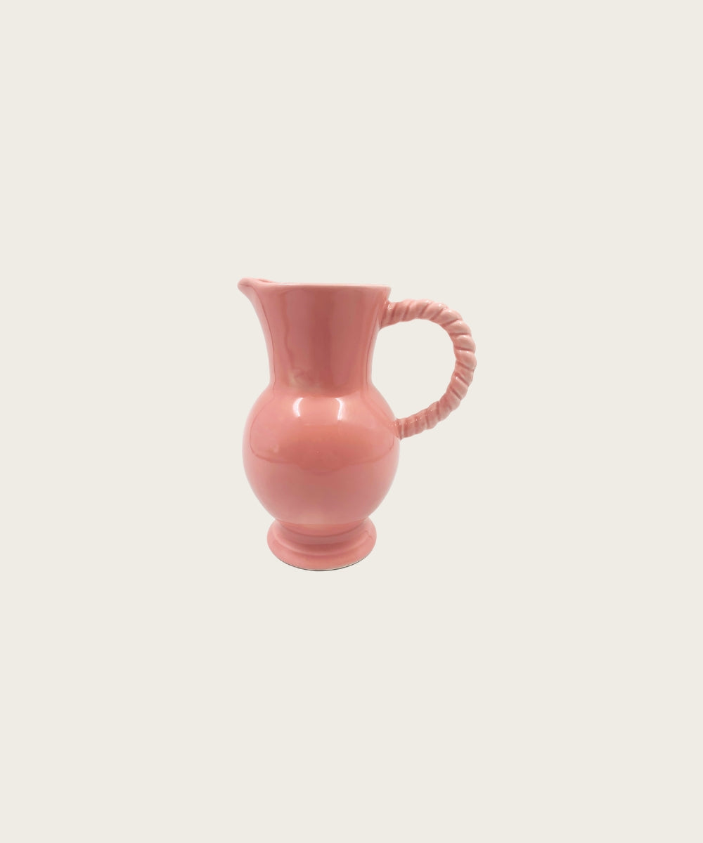 Pichet torsade h20.5 rose