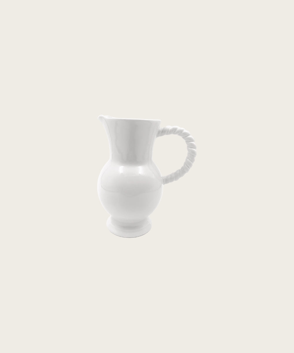 Pichet torsade h20.5 blanc