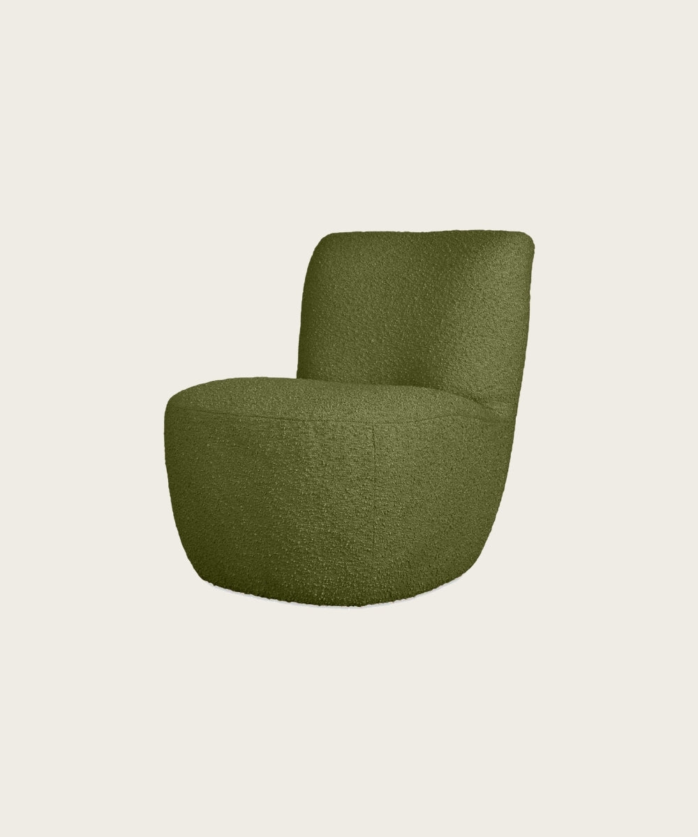 Fauteuil eve bouclette kaki