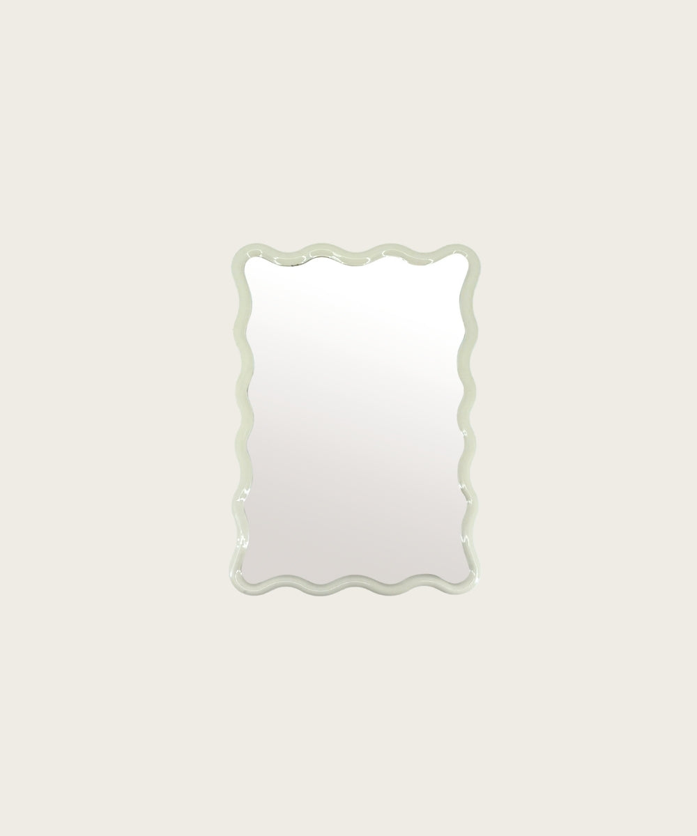 Miroir ondulé l40xh60 ivoire