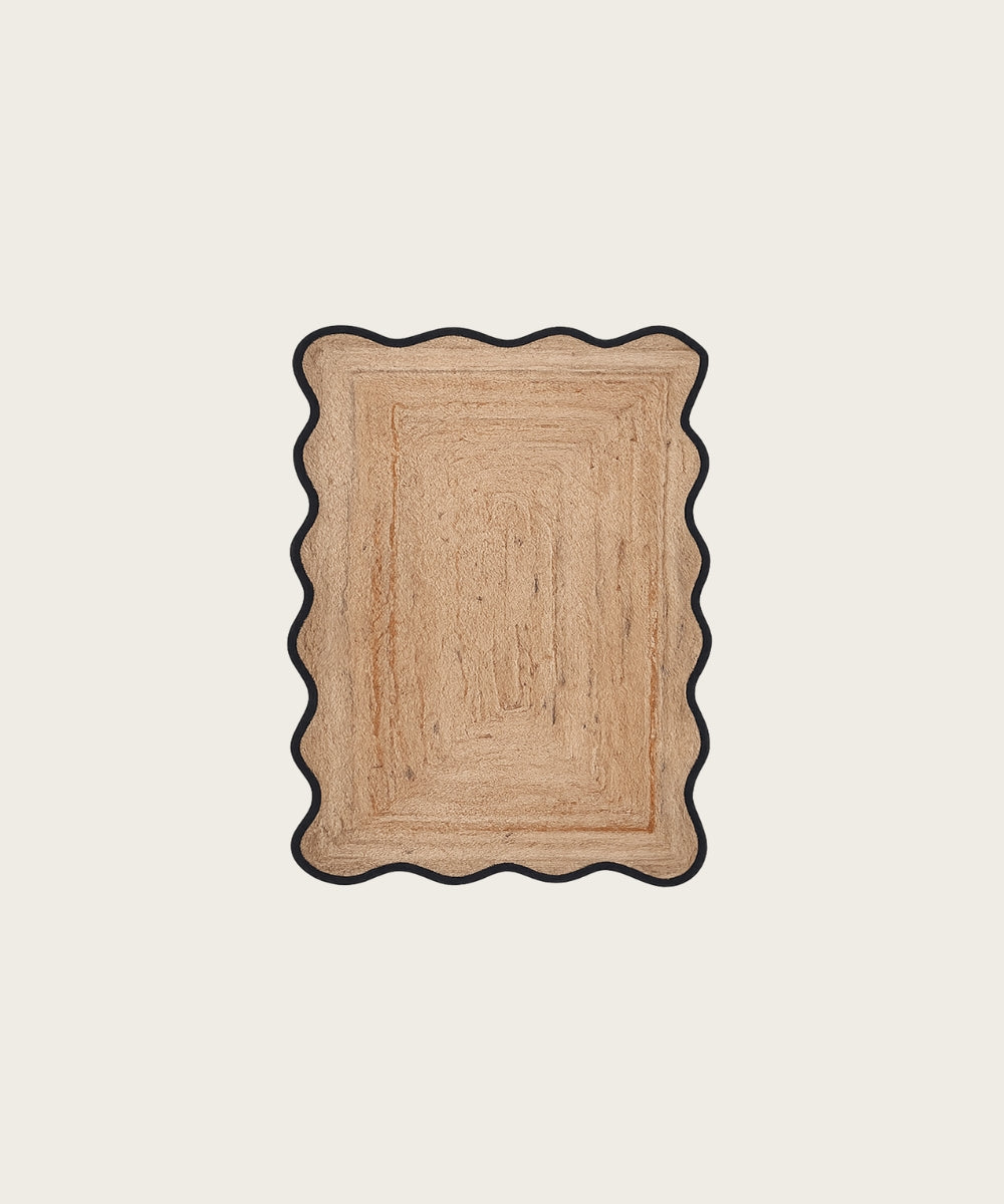 Tapis jute bondure ondule