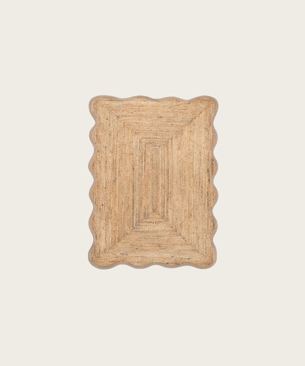 Tapis jute bondure ondule