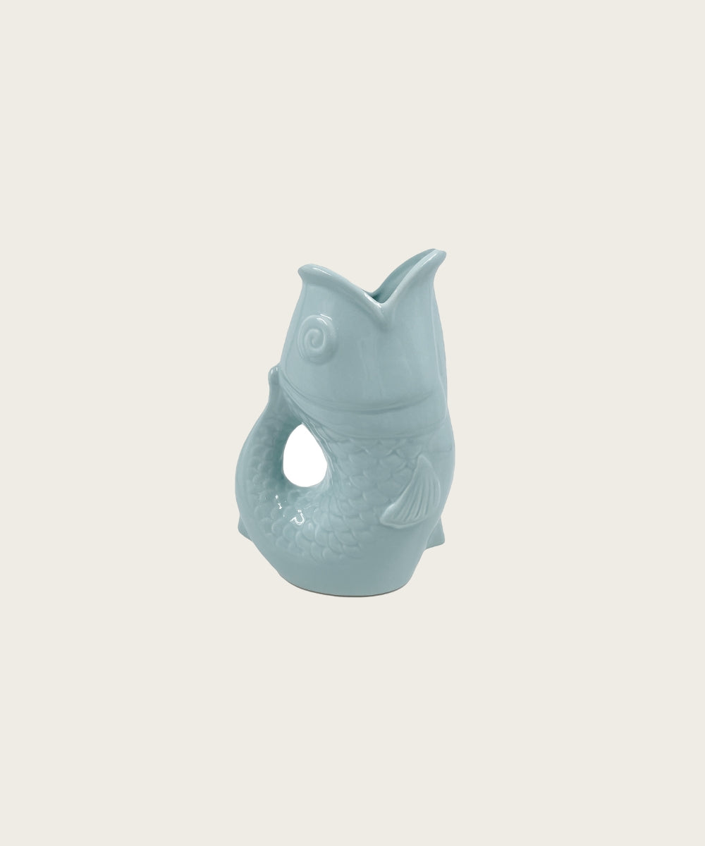 Vase pichet poisson gm bleu