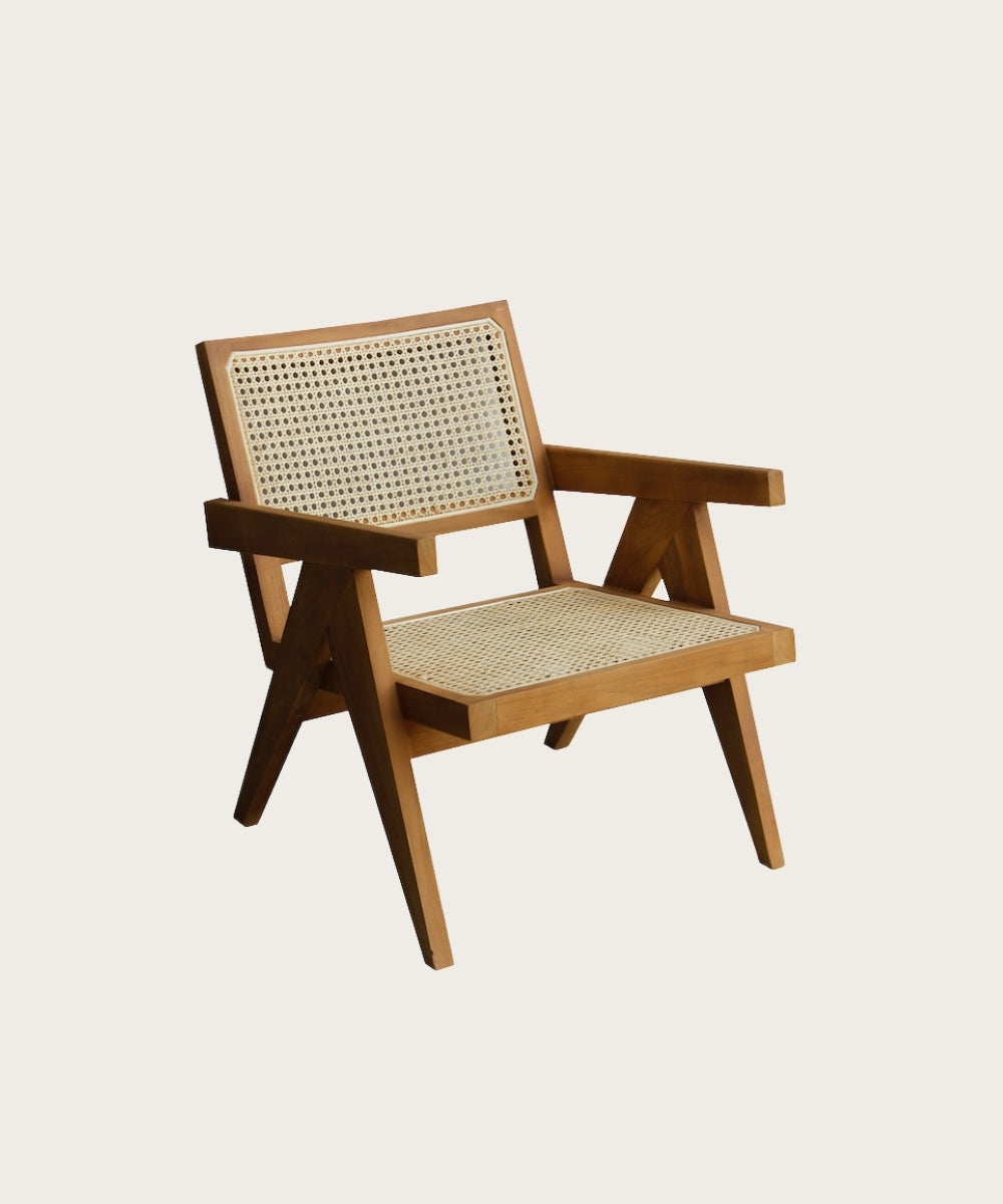 Fauteuil moka naturel