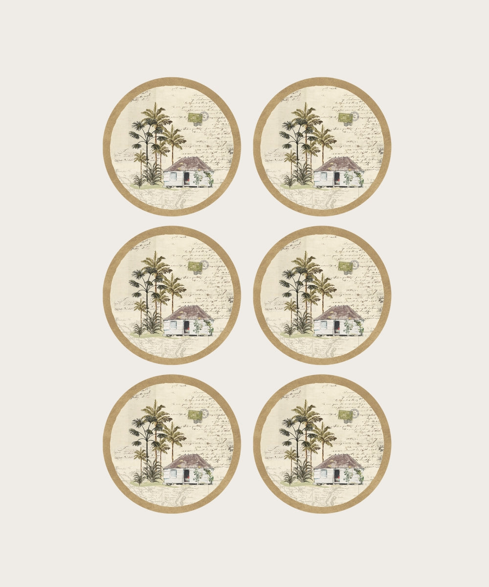 Sous verre batkare sable x6