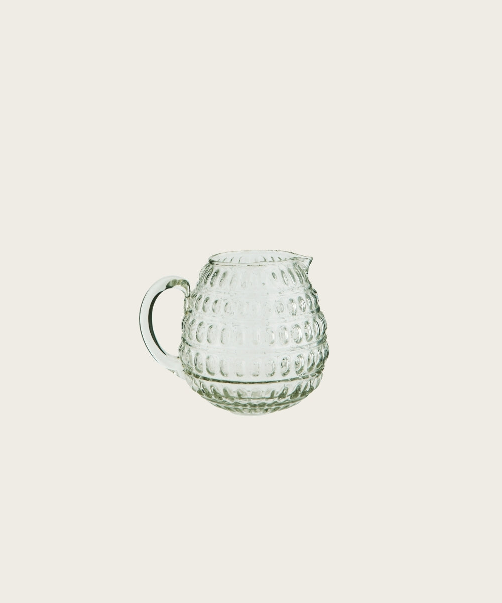 Pichet en verre a pois