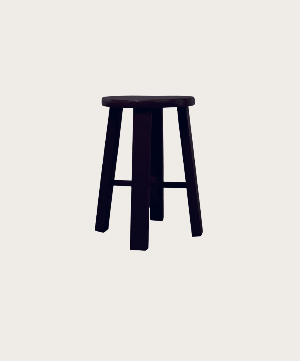 Tabouret rond rustik NOIR