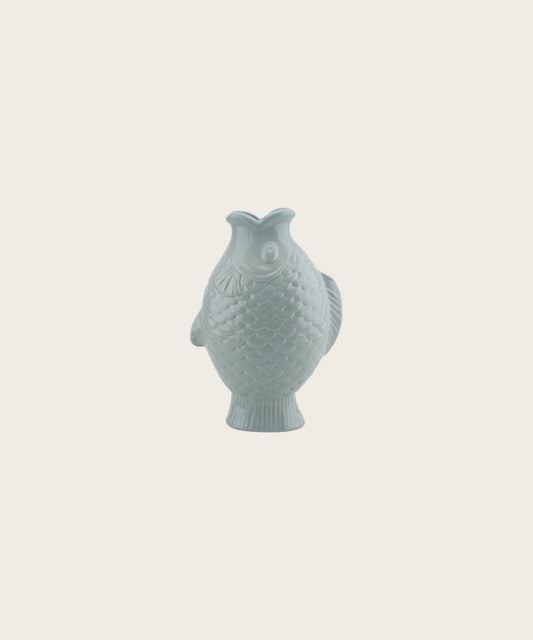 Vase fish pm bleu