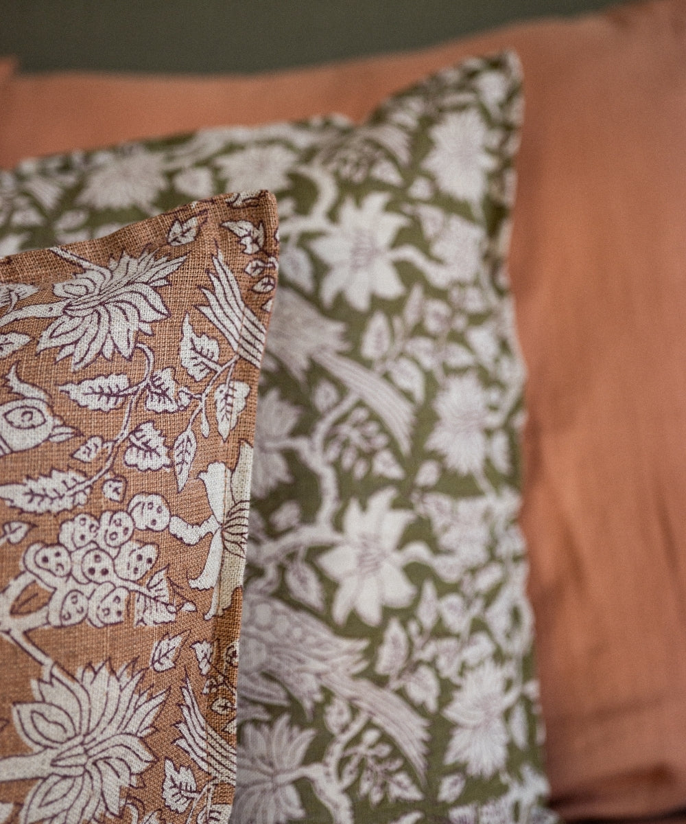 Housse de coussin jaipur sauge 40x60