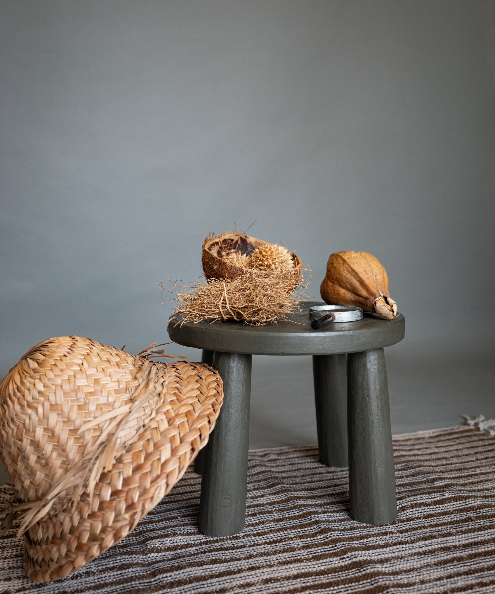 Tabouret rond mini gelato kaki