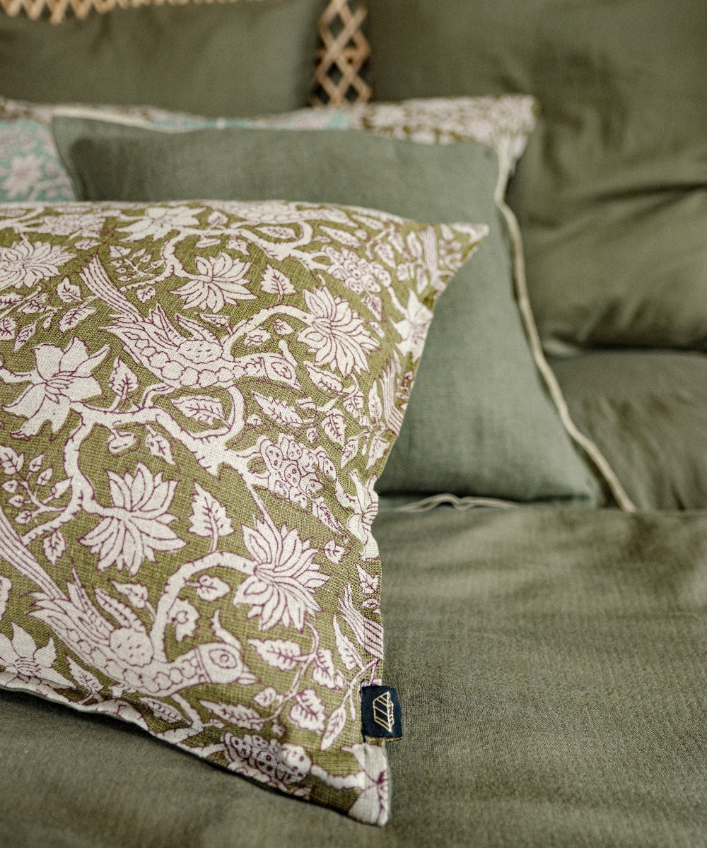 Housse de coussin jaipur sauge 40x60