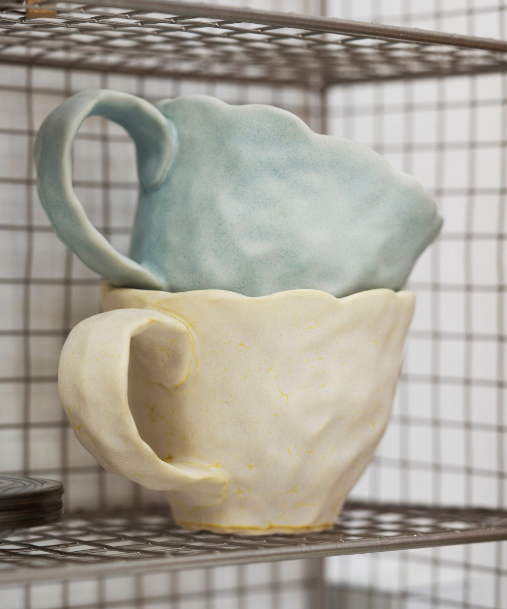 Tasse grès écru