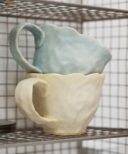 Tasse grès écru