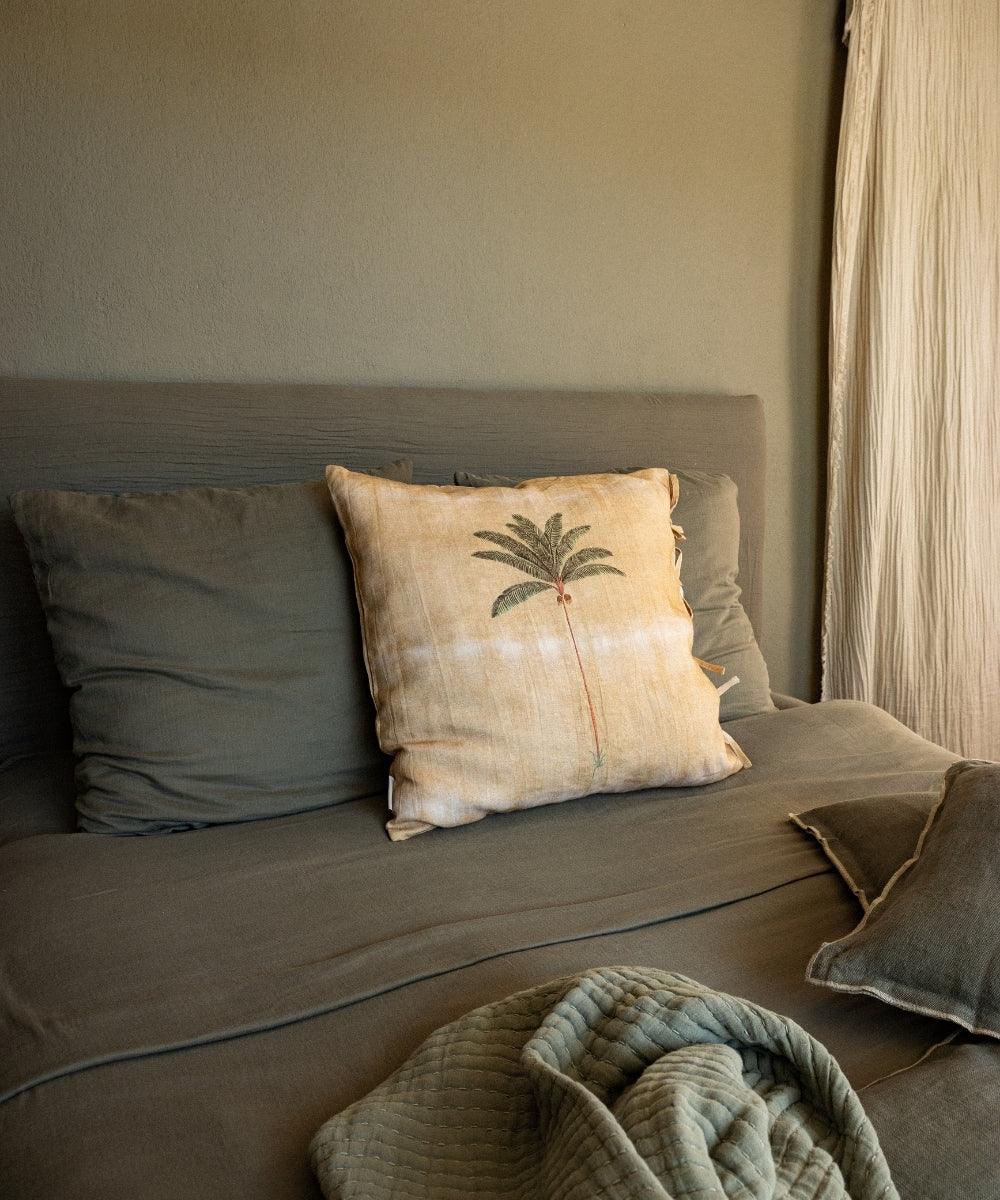 Housse avec nouettes 60x60 isis miel