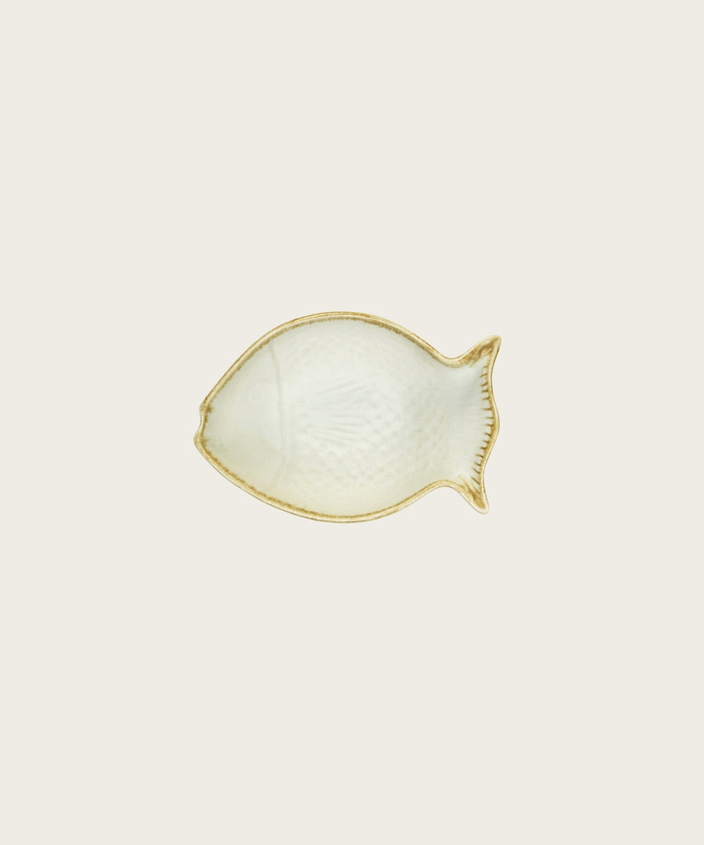 Plat poisson gres blanc
