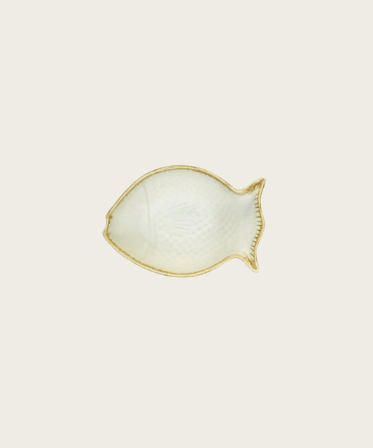 Plat poisson gres blanc