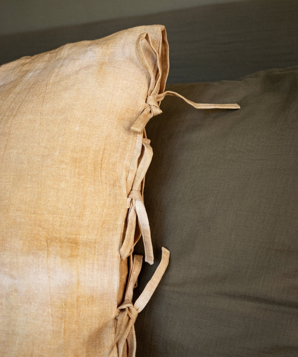 Housse avec nouettes 60x60 isis miel