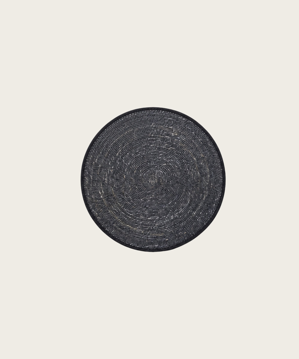 Set de table rond gris
