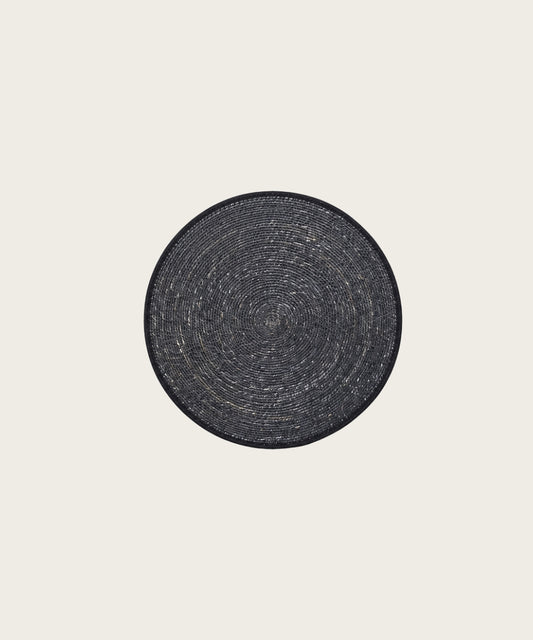 Set de table rond gris