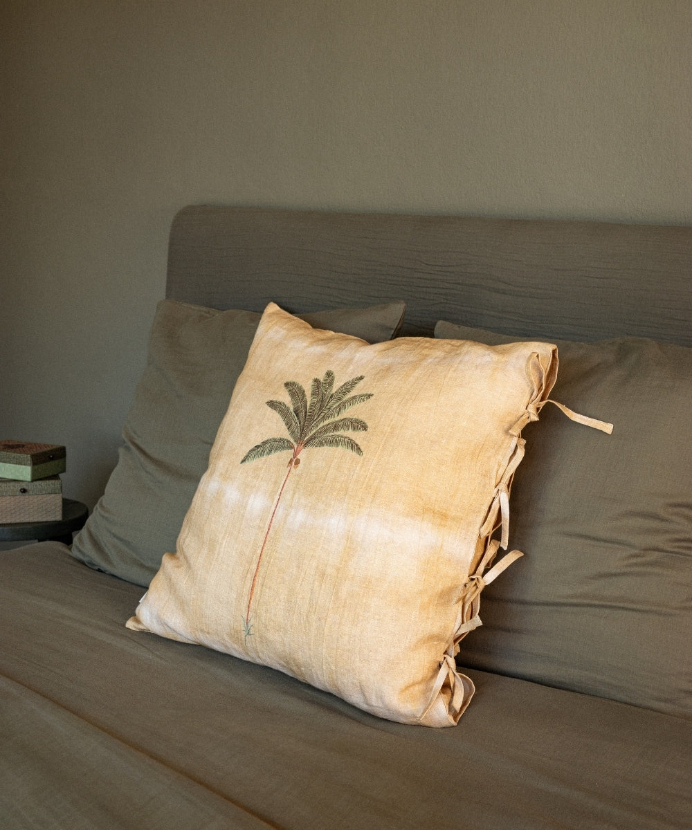 Housse avec nouettes 60x60 isis miel