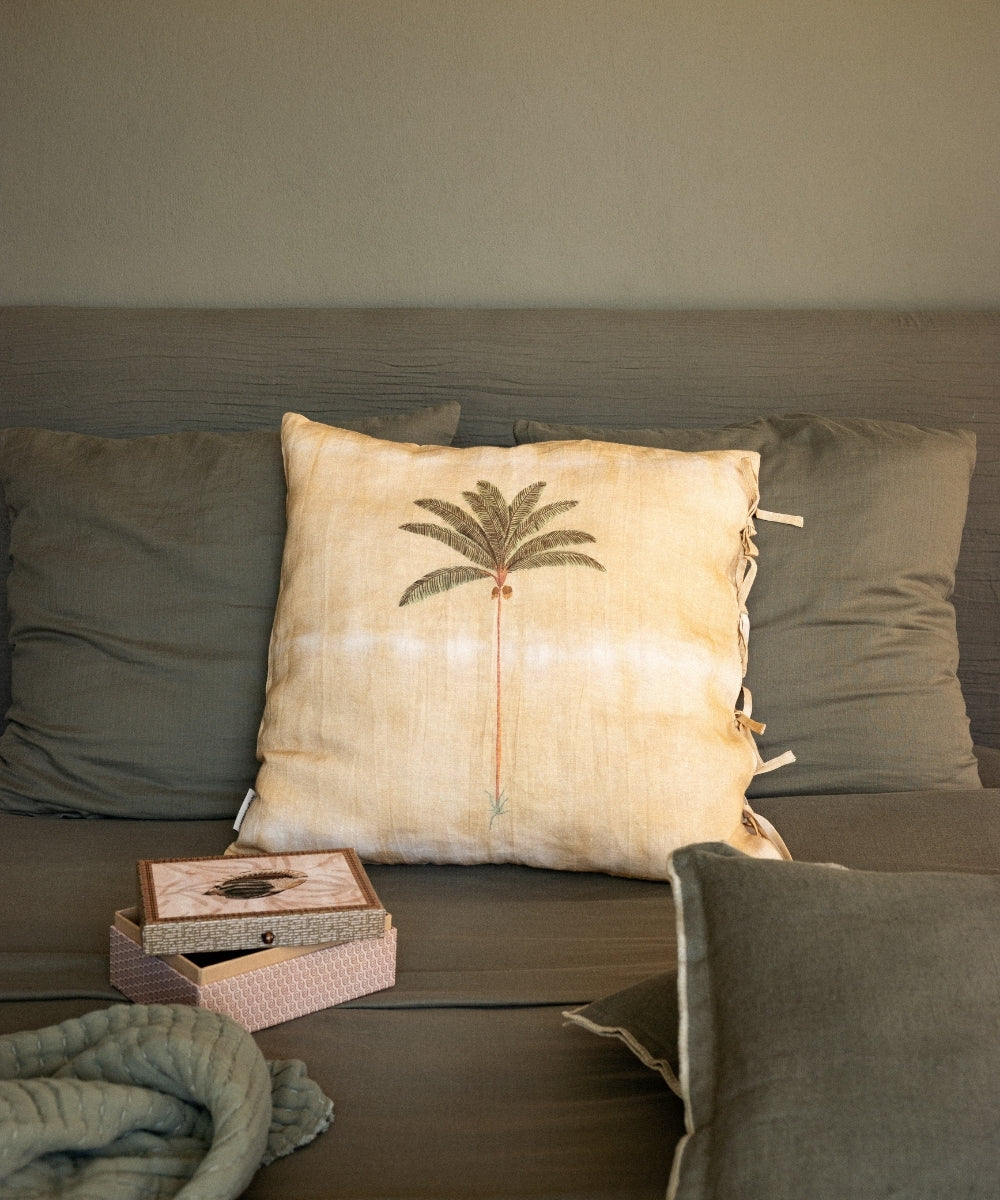 Housse avec nouettes 60x60 isis miel