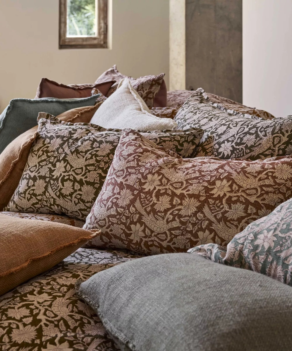 Housse de coussin jaipur sauge 40x60