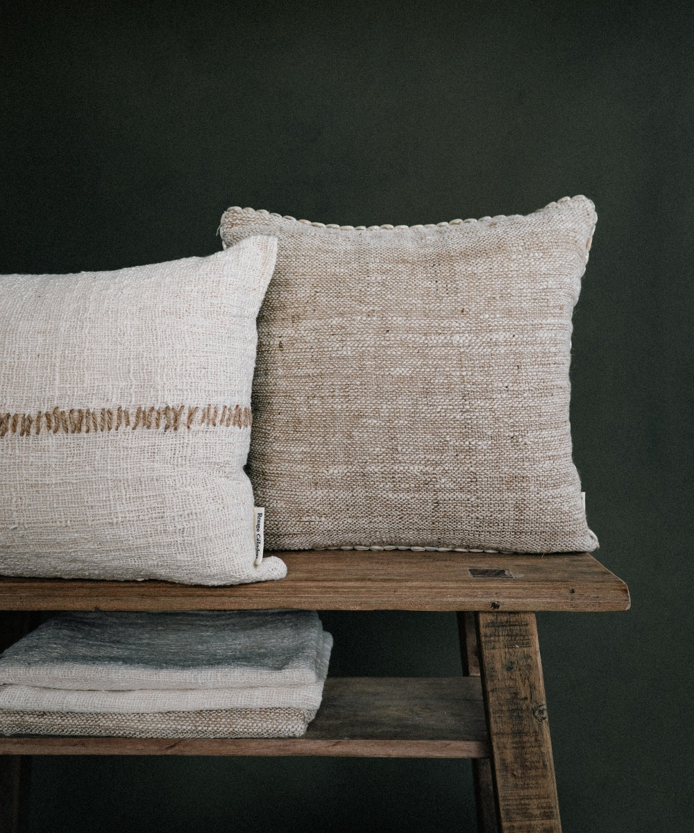 Housse 45x35 line ecru