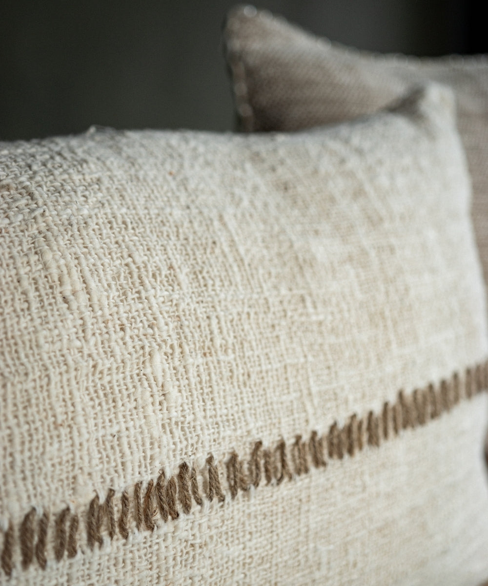 Housse 45x35 line ecru