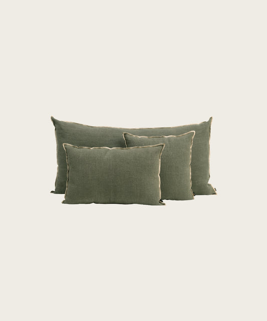 Housse de coussin chennai kaki