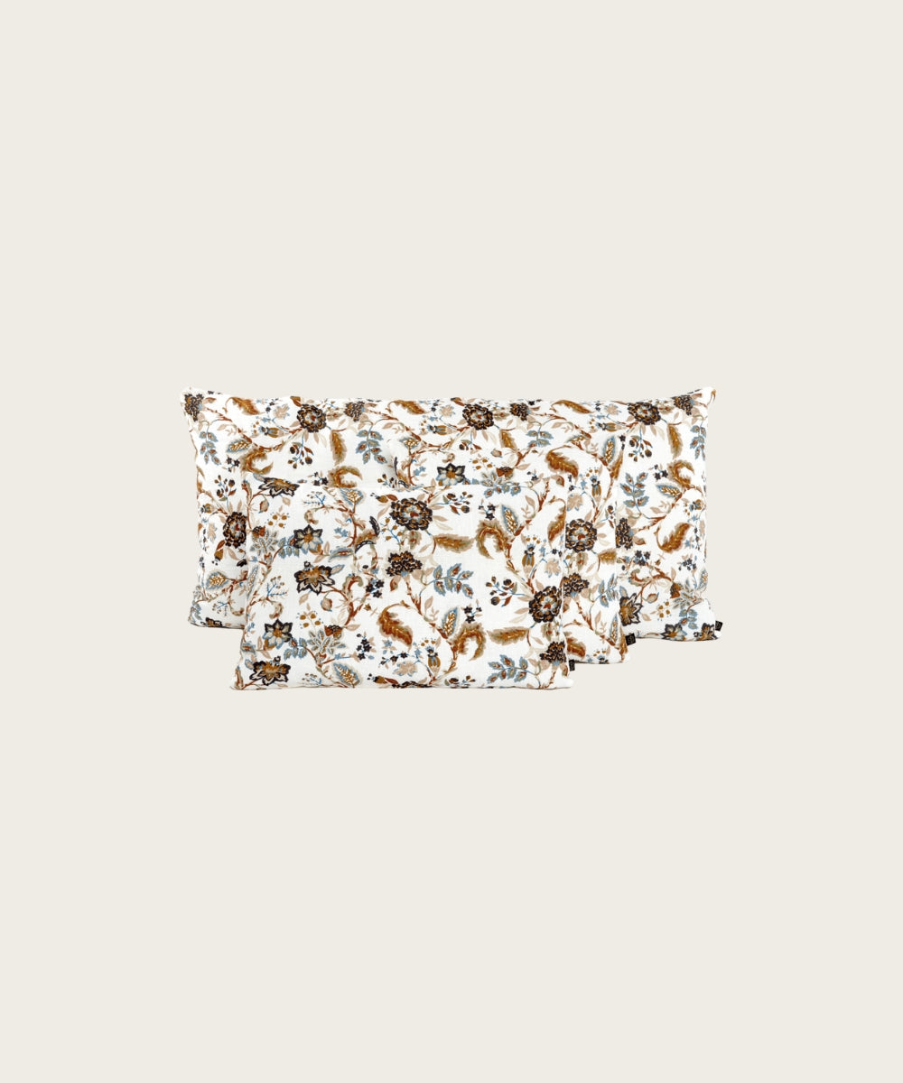 Housse de coussin mahe tabac 50x80