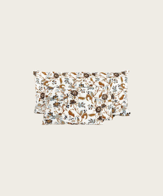 Housse de coussin mahe tabac 50x80