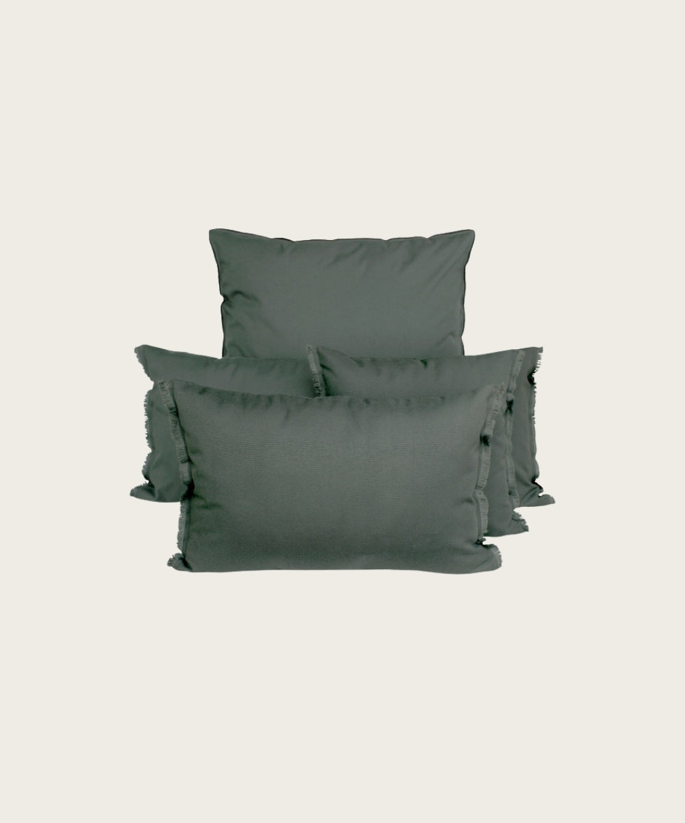 Housse de coussin bimini kaki L45