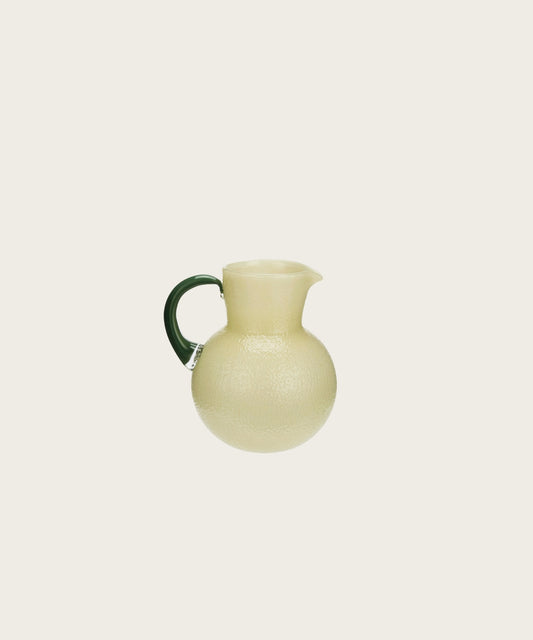 Cruche en verre jaune