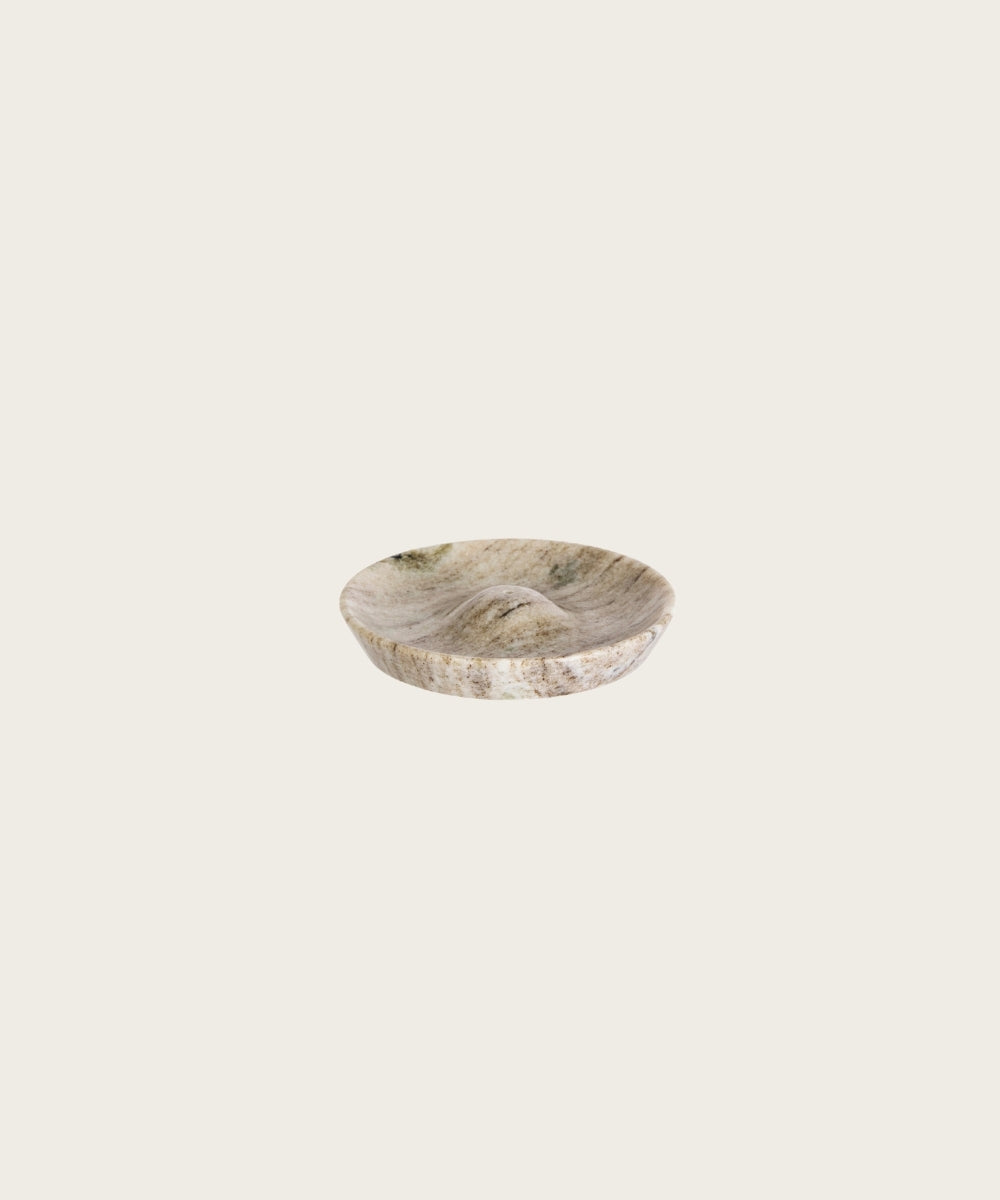 Porte encens rond gris
