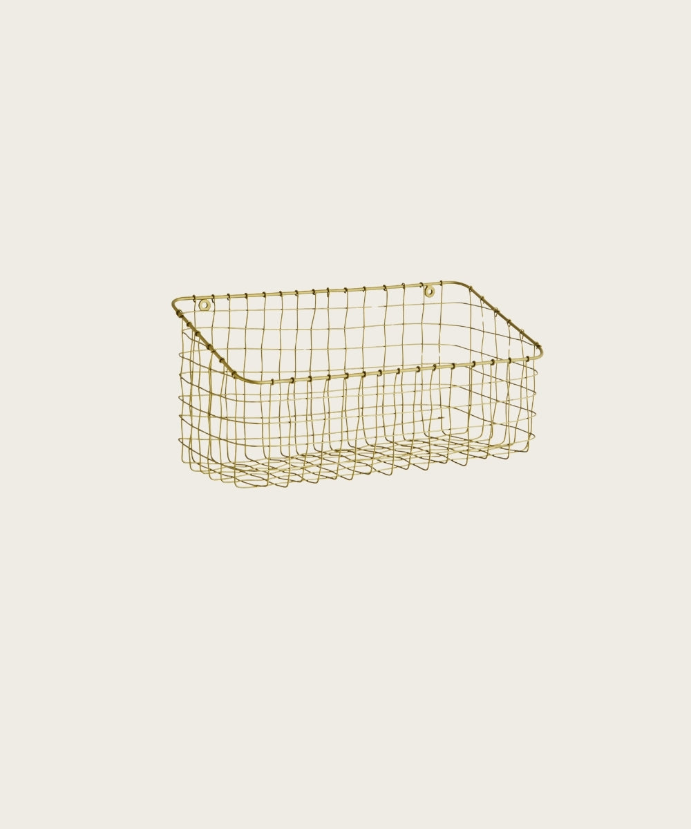 Panier mural t3 dore
