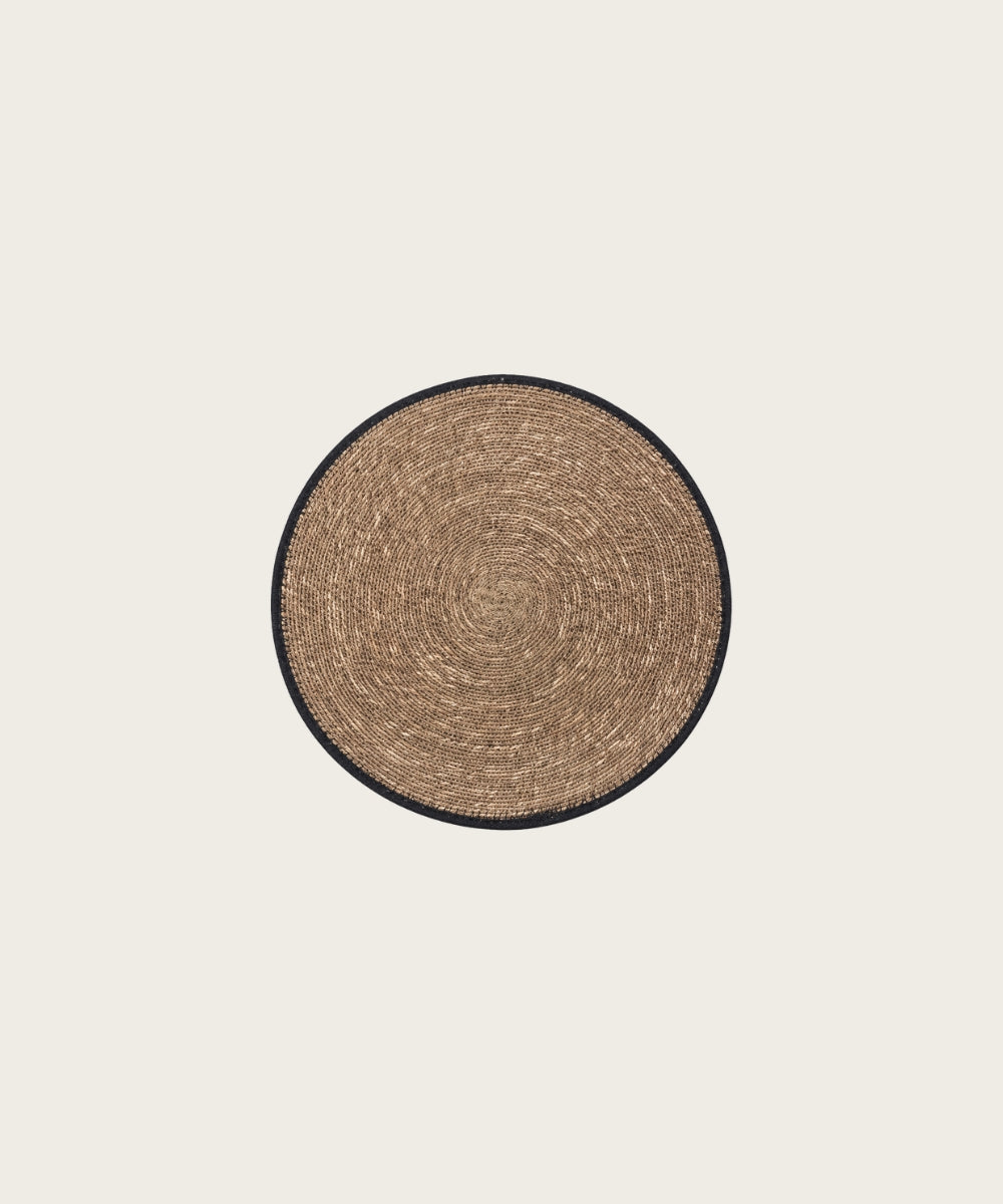 Set de table rond brun