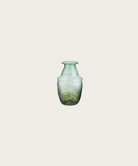 Vase en verre recyclé vert