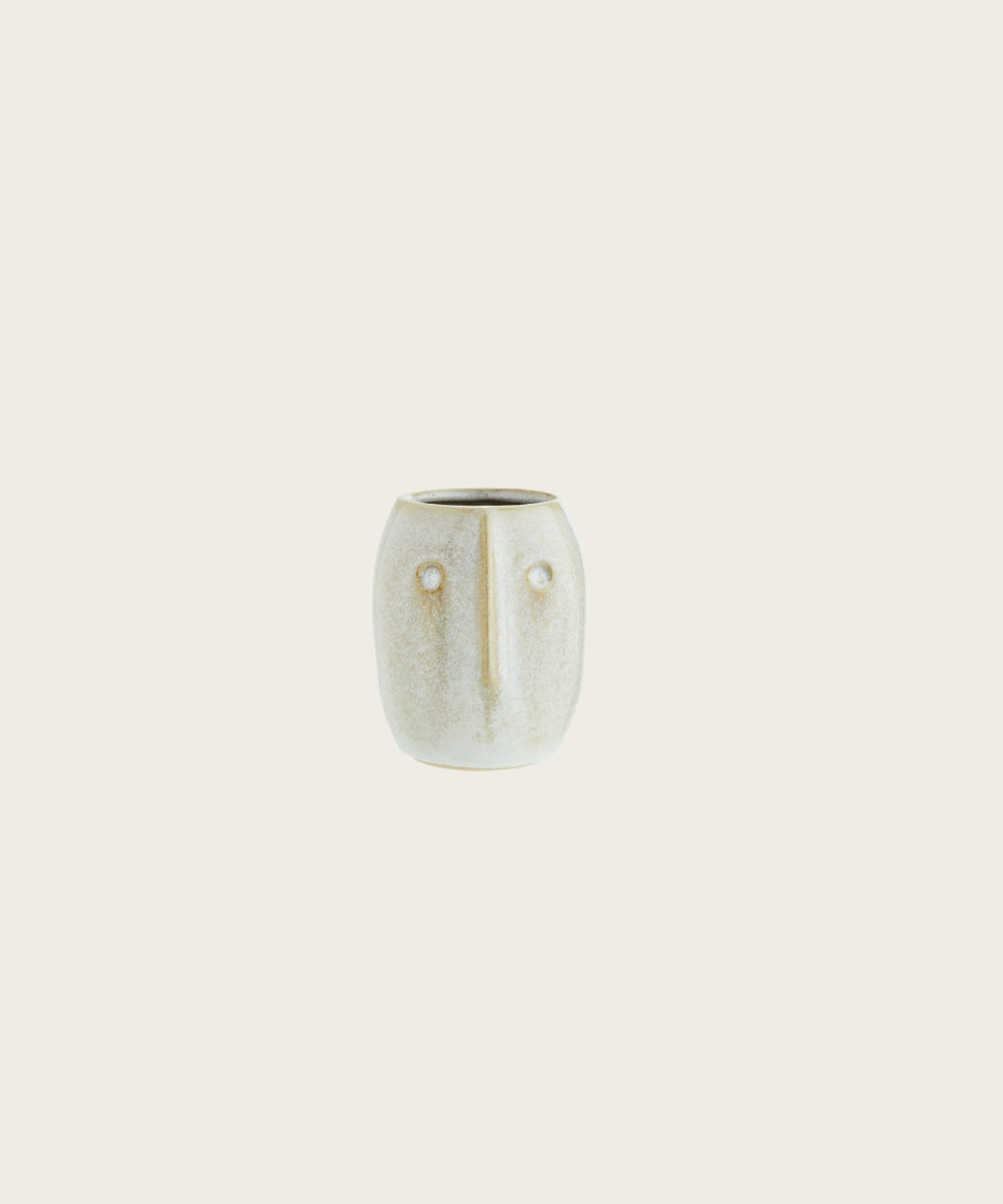 Pot de fleur visage citron