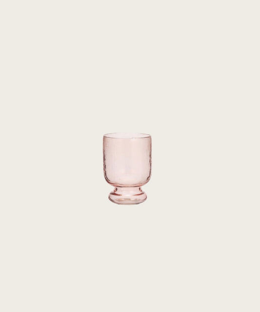Verre martelle rose