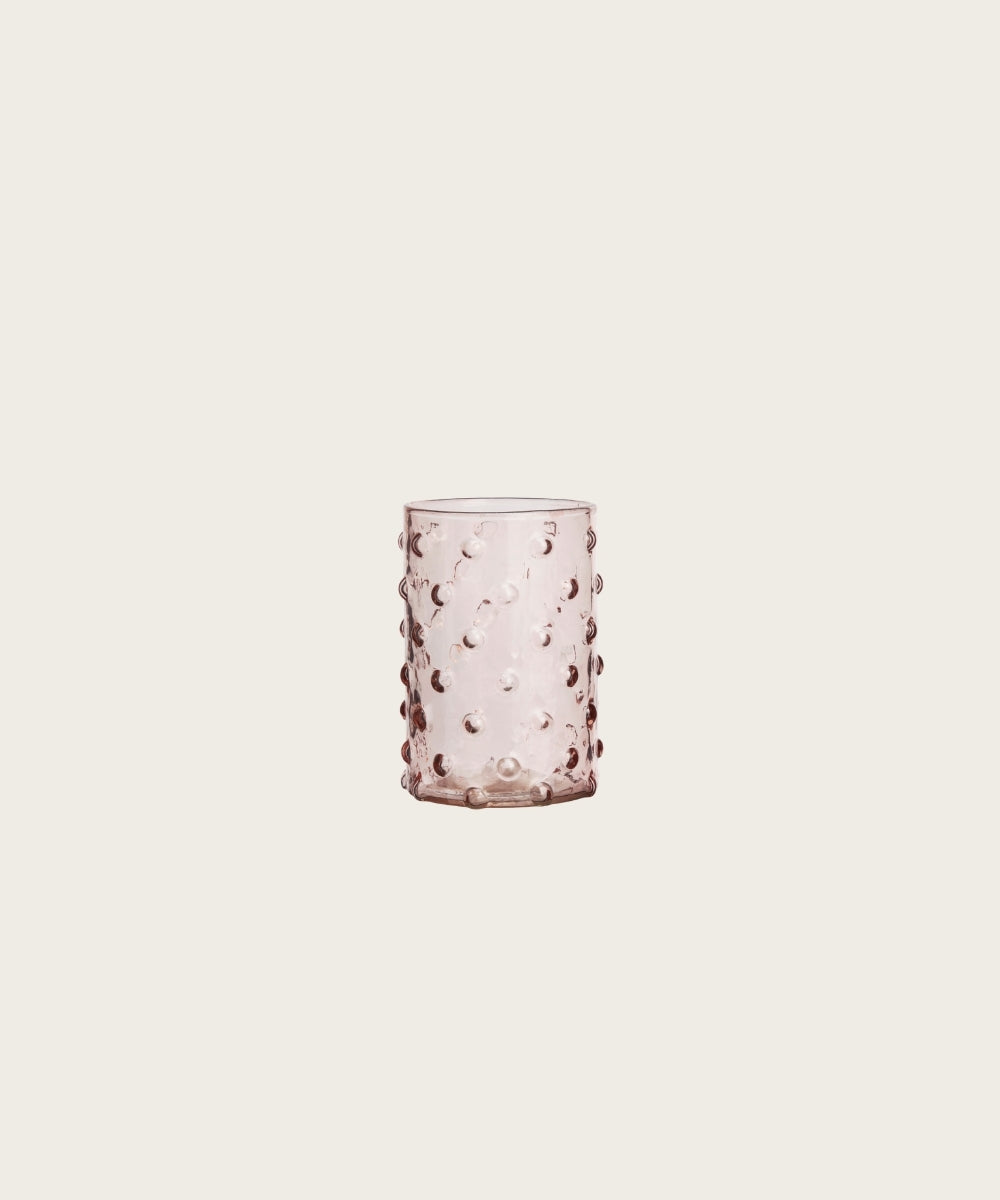 Verre a pois rose