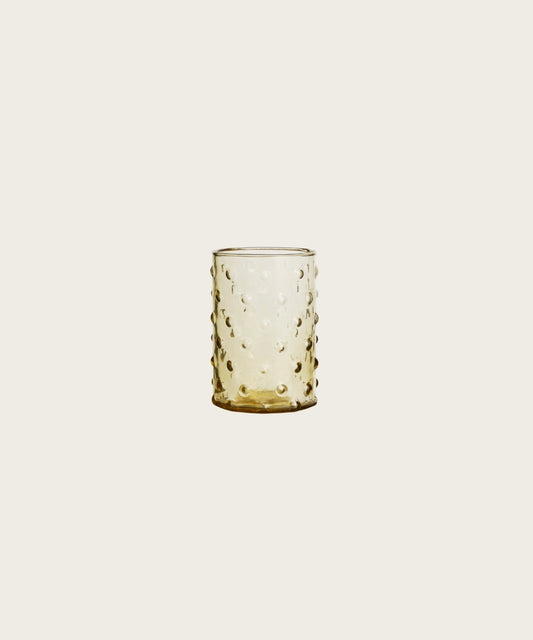 Verre a pois jaune