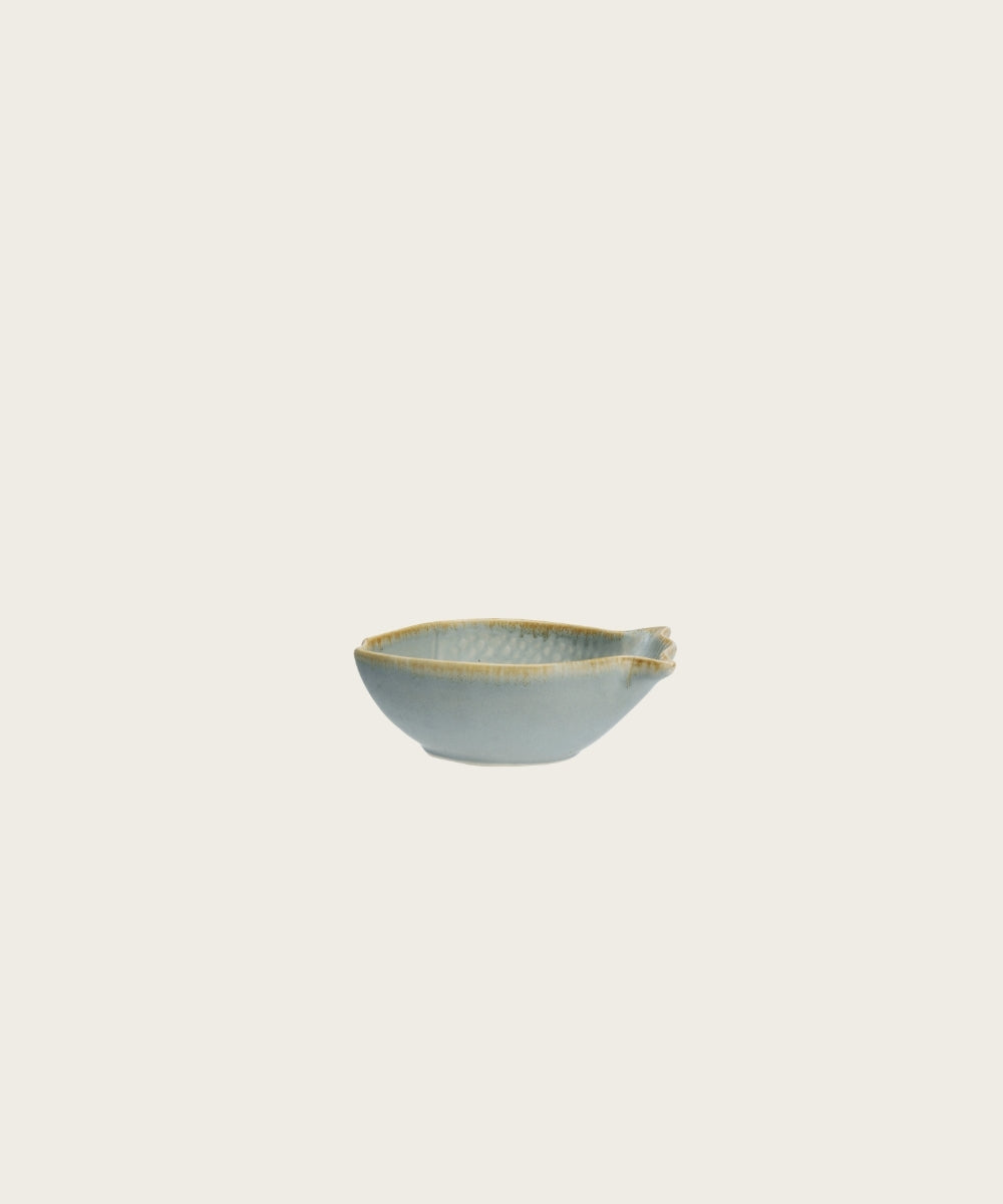 Plat poisson gres bleu