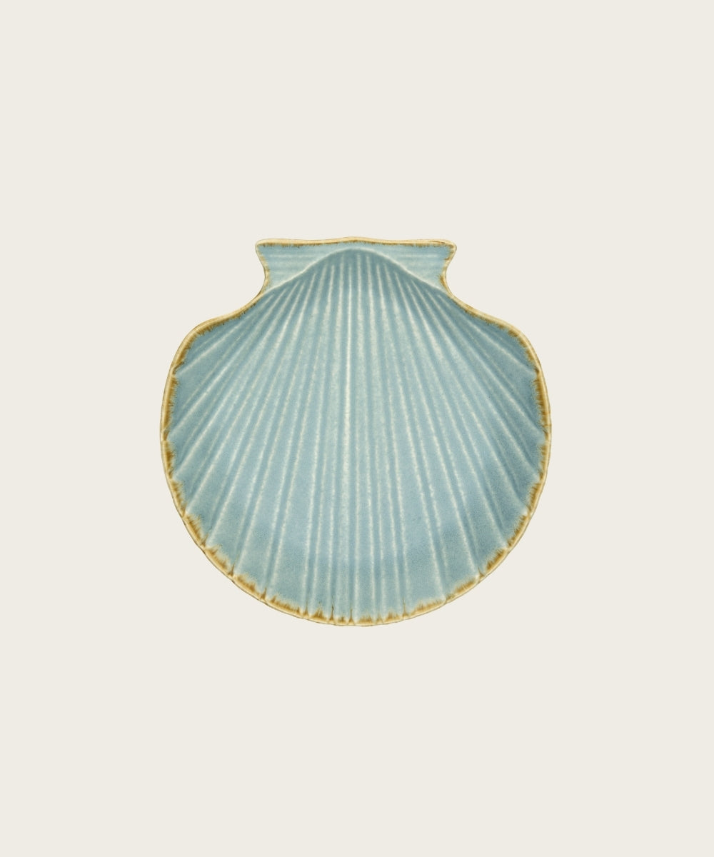 Plat coquillage d20 bleu
