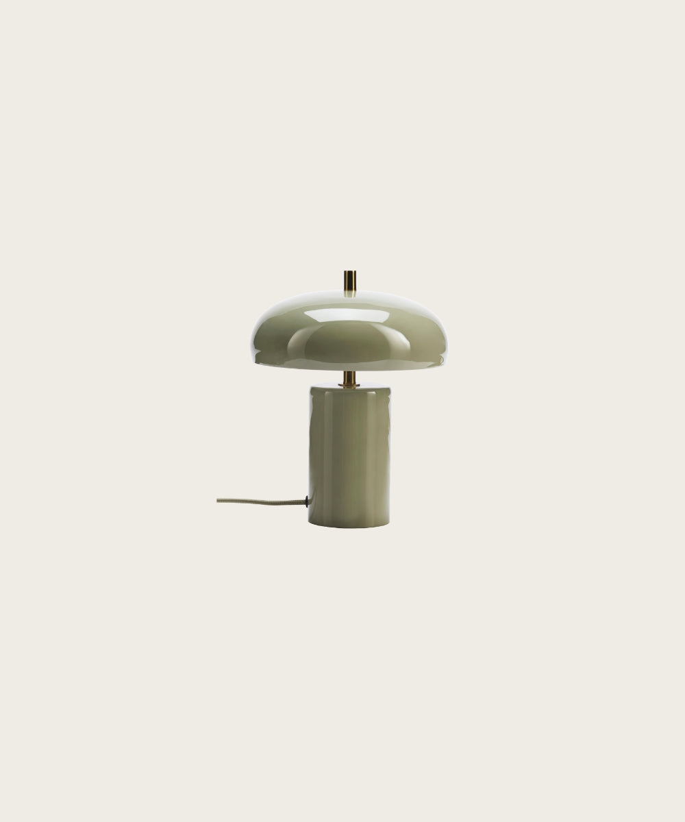 Lampe à poser émaillé haute verte