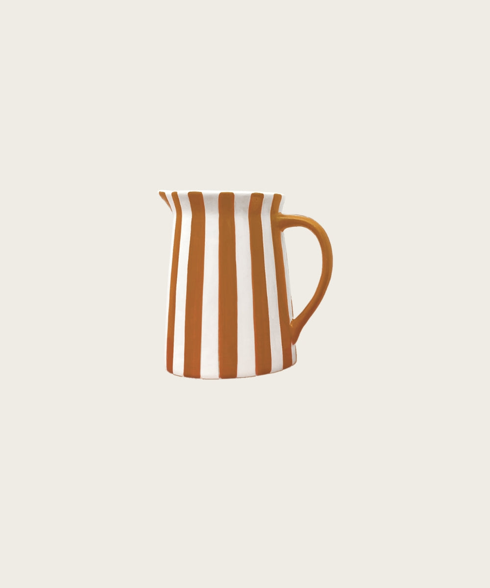 Pichet rayure h15 marron