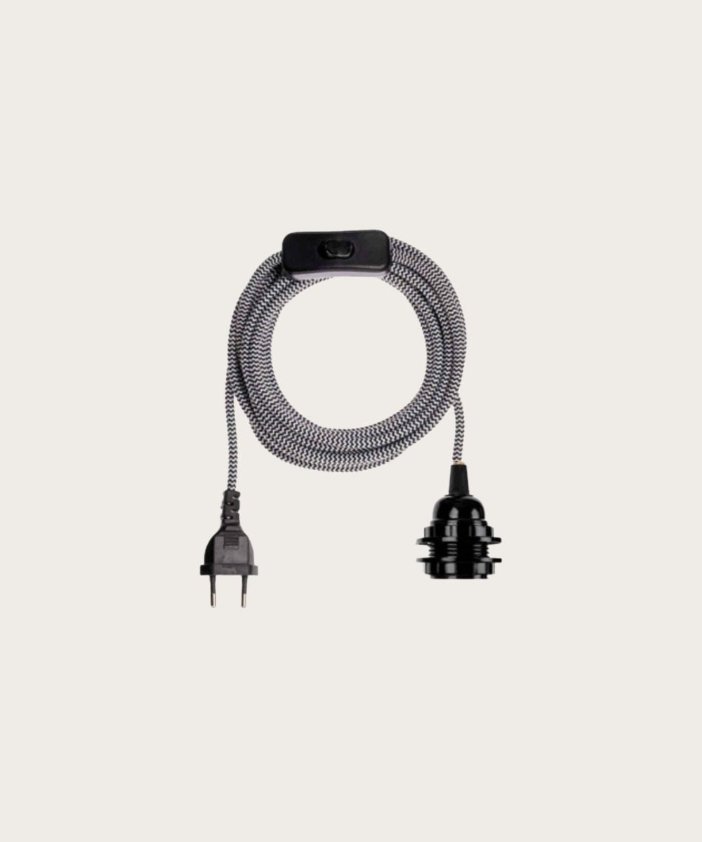 Rallonge douille tissé zebra