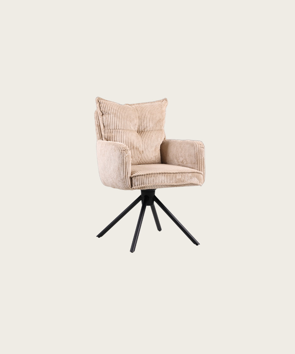 Chaise pivotante leon beige